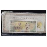 1,000 VIETNAM DONG W/ COA