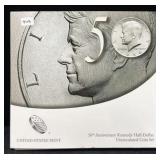 50TH ANNIVERSARY UNC KENNEDY HALF DOLLAR SET -