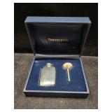TIFFANY & CO. STERLING SILVER MINI FLASK & FUNNEL-