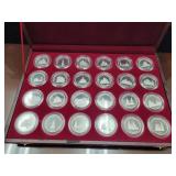(24) RUSSIAN CATHEDRAL .999 FINE SILVER MEDALS -