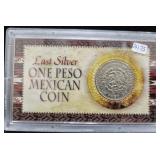 LAST SILVER MEXICO 1 PESO COIN - 1961 - 10% SILVER