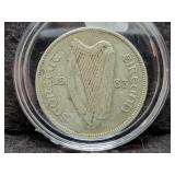 1933 IRISH FREE STATE TWO SHILLING COIN -