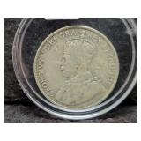 1916 CANADA 50 CENT COIN - 92.5% SILVER -