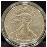 2012 SILVER EAGLE 1 OZ UNC COIN W/ BOX & COA