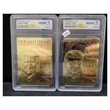 (2) 2019 MERRICK MINT DONALD TRUMP TRADING CARD