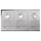(3) 2016 1 OZ SILVER TRUMP DOLLARS W/ INVITATION