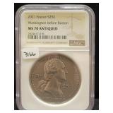 2021 FRANCE SILVER 25 EURO 'WASHINGTON BEFORE