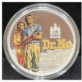 'DOCTOR NO' FROM JAMES BOND 1 OZ .999 FINE SILVER