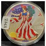 2001 COLORIZED SILVER EAGLE