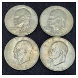 (4) CLAD 1972 EISENHOWER DOLLARS