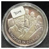 PROFILES IN COURAGE .999 FINE SILVER ROUND -