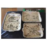 (3) PCS TZINTUZUNTZAN POTTERY FISH PLATES