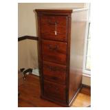 OAK 4-DRAWER FILE CABINET