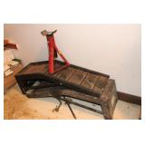 METAL CAR RAMPS & SINGLE JACK STAND