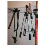 FORK, LOPPERS, SHOVEL ETC