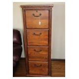 OAK 4-DRAWER FILE CABINET