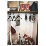 PLASTIC TOTES, VASE, UMBRELLA ETC