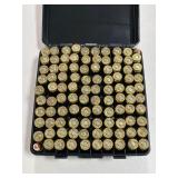 100 RDS 9MM LUGER AMMO IN CASE-GARD PLASTIC BOX