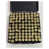 100 RDS 9MM LUGER AMMO IN CASE-GARD PLASTIC BOX