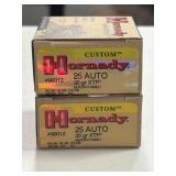 50 RDS HORNADY .25 AUTO AMMO 35 GR XTP