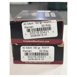 100 RDS .40 S&W AMMO RELOADS