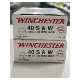 82 RDS WINCHESTER .40 S&W AMMO 180 GR FMJ
