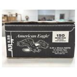 150 RDS AMERICAN EAGLE 5.56MM AMMO 55 GR FMJ