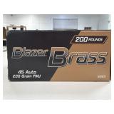 200 RDS BLAZER .45 AUTO AMMO 230 GR FMJ