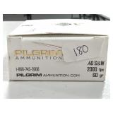 20 RDS PILGRIM .40 S&W AMMO 60 GR