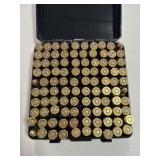 100 RDS 9MM LUGER AMMO IN CASE-GARD PLASTIC BOX