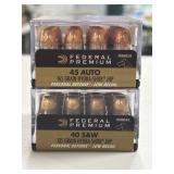 40 RDS FEDERAL .40 S&W AMMO 135 GR HYDRA-SHOK JHP