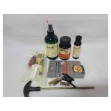 LEATHER POUCH W/ GUN CLEANING SUPPLIES