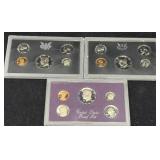 (3) MINT PROOF SETS - 1971, 1972, 1986