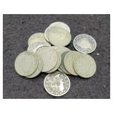 (18) ASSORTED LIBERTY 'V' NICKELS