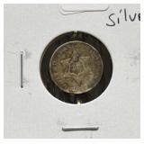 1853 THREE CENT SILVER