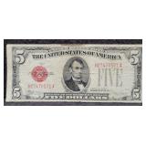 SERIES 1928-E RED SEAL $5