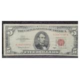 SERIES 1963 $5 RED SEAL $5 (NICE CONDITION)
