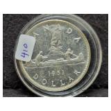 1953 CANADA SILVER DOLLAR