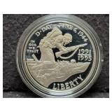 WWII 50TH ANNIV. PROOF SILVER DOLLAR W/ BOX