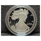 2004-W PROOF SILVER EAGLE W/ BOX & COA