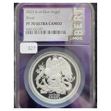 2025 ISLE OF MAN 'ANGEL' 1 OZ .999 FINE SILVER -