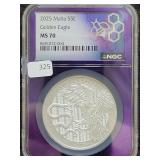 2025 MALTA SILVER GOLDEN EAGLE NGC: MS70 -