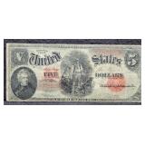 SERIES OF 1907 LARGE SIZE $5 NOTE