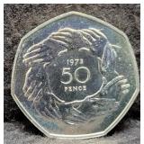 1973 COMMEMORATIVE BRITISH 50 PENCE