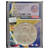 2021-W SILVER EAGLE - EAGLE LANDING T-2 -
