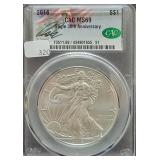 2016 SILVER EAGLE 30TH ANNIV. CAC: MS69