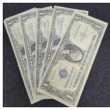LOT OF (5) 1935 SILVER CERTIFICATES