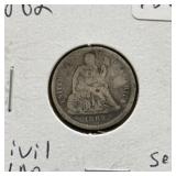 1862 SEATED LIBERTY DIME