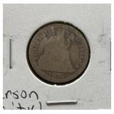 1876-CARSON CITY SEATED LIBERTY DIME