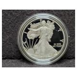 2018-S PROOF SILVER EAGLE W/ BOX & COA